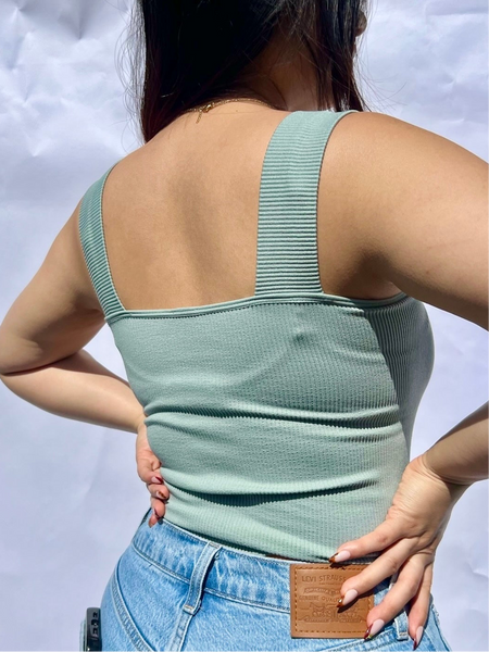 Kalani Ribbed Bodysuit - sage