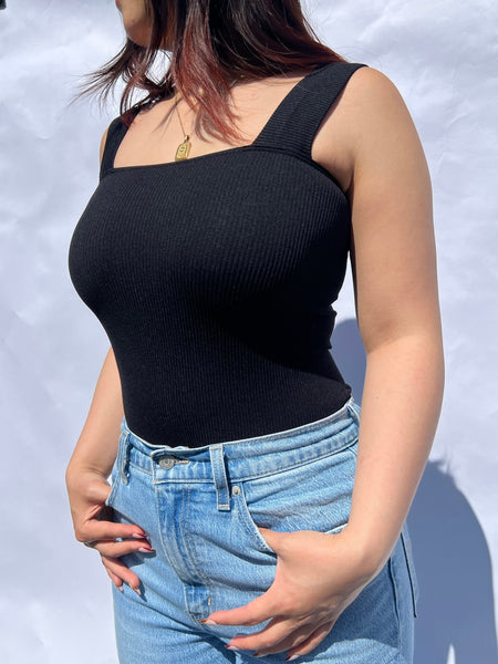 Kalani Ribbed Bodysuit - black