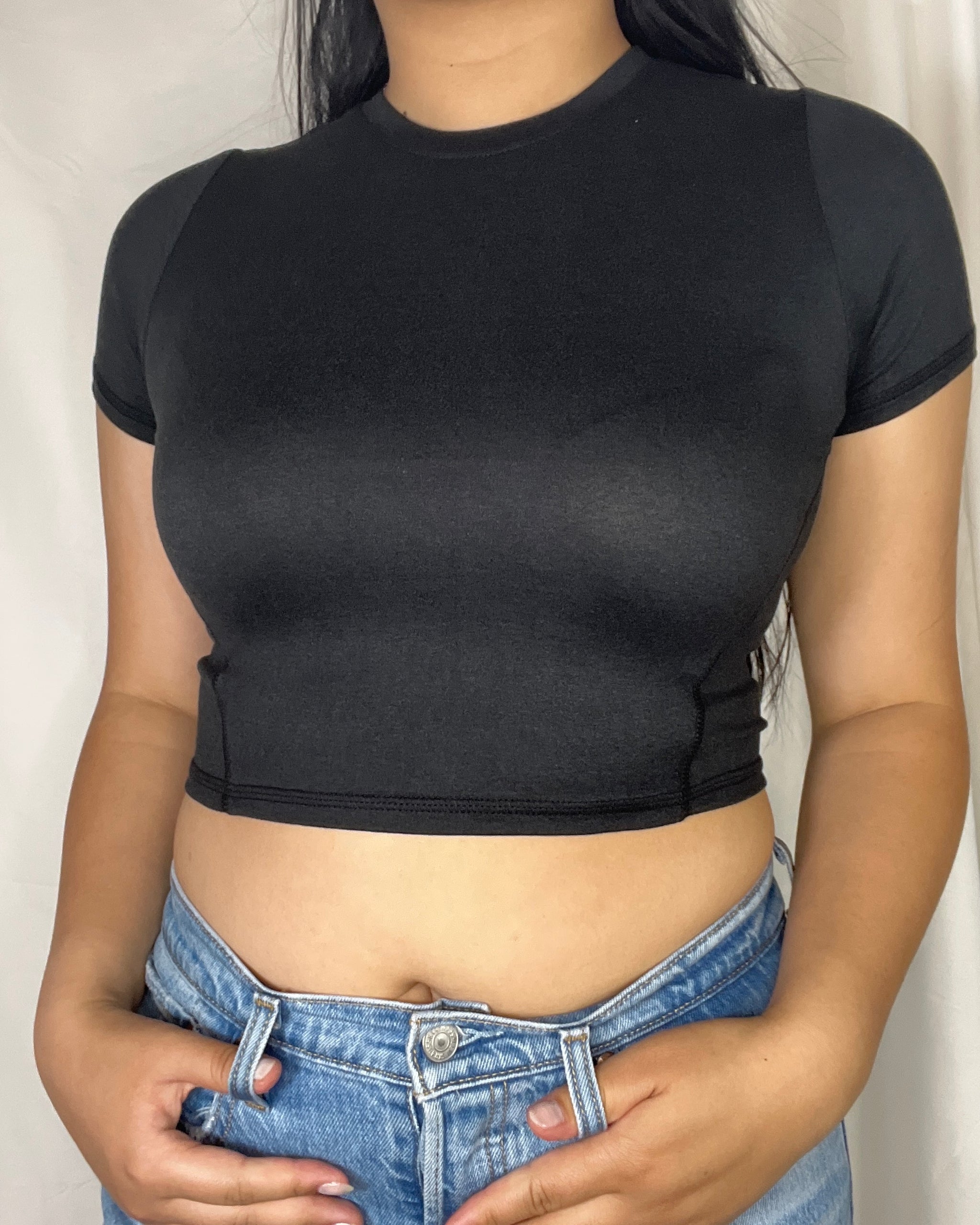 Charlie Crop Top - black – Collision Boutique