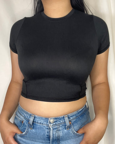 Charlie Crop Top - black