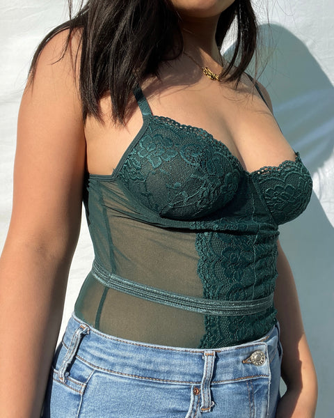 Kali Lace Bodysuit - green